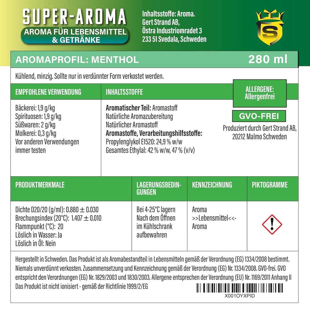 Mentolový koncentrát 280 ml Arome Naty Shop