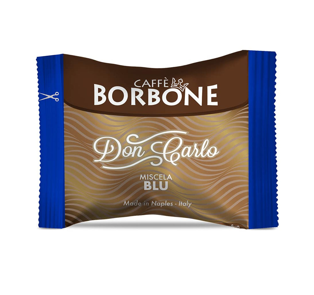 Caffè Borbone Kaffee Kapseln Don Carlo, Blaue Mischung - 100 stück - Kompatibel mit Kaffeemaschinen der Marke Lavazza®* A Modo Mio®*