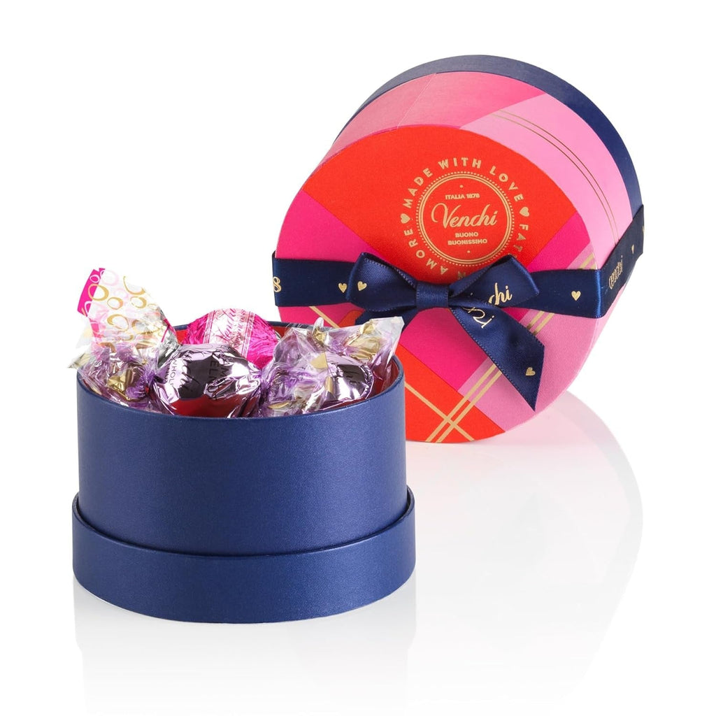 Venchi - Seturi tematice cu bomboane de ciocolată pentru Ziua Îndrăgostiților Bomboane de Ciocolata Naty Shop Mini cutie de pălărie cu bomboane de ciocolata