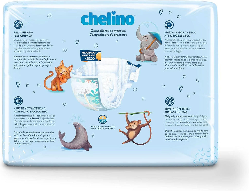 Scutece copii Chelino marimea 4 (9-15 kg), 34 bucati Mama si Copilul Naty Shop