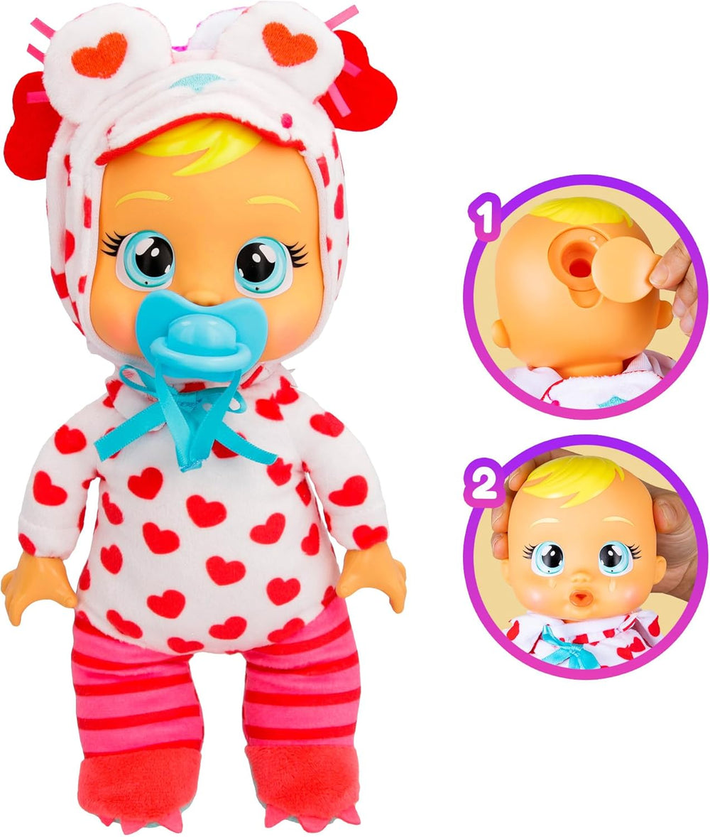 Cry Babies Tiny Cuddles Monster Momo, Plüsch-Baby-Puppe, Tiny Cuddles s osobním pyžamem pro příšerky, das echte Tränen weint, Kinder ab 18+ Monaten