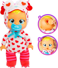 Cry Babies Tiny Cuddles Monster Momo, Plüsch-Baby-Puppe, Tiny Cuddles s osobním pyžamem pro příšerky, das echte Tränen weint, Kinder ab 18+ Monaten