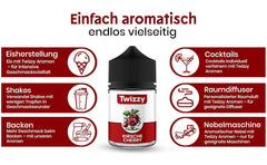 Příchuť jídla Twizzy Cherry - 60 ml - Intenzivní chuť - Ideální na pečení Aromas Naty Shop