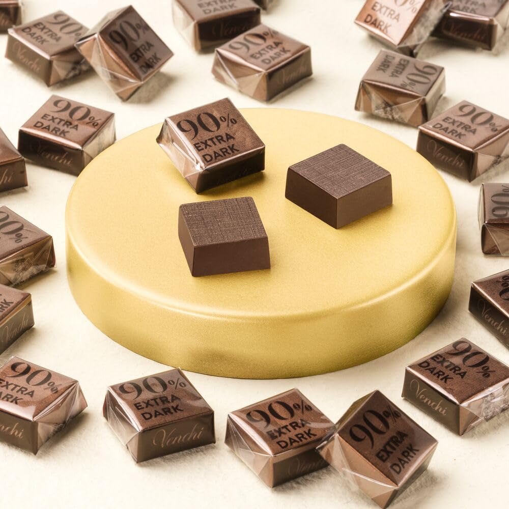 Venchi - Extra hořké kostky 90%, 1 kg - Čokoláda s kávou - Bezlepkové - Vegan