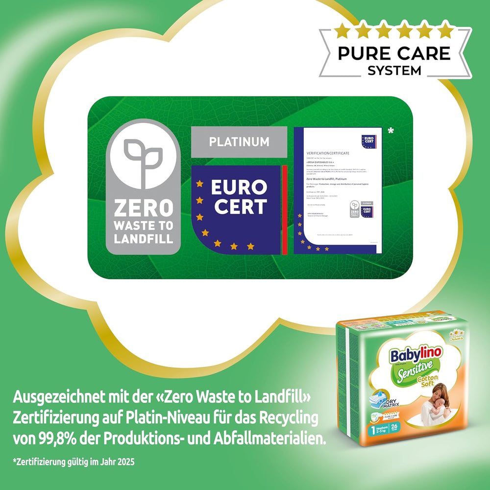 Citlivé dětské plenky, velikost 1, novorozenecké (2-5 kg), 26 kusů