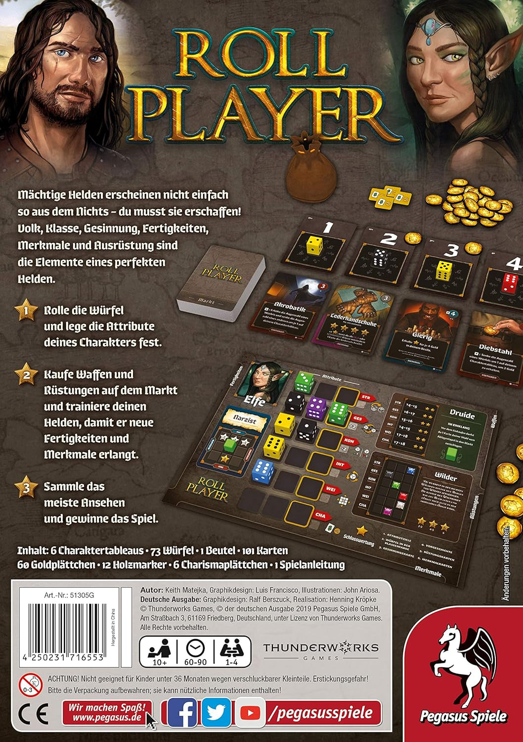 Pegasus Spiele 51305G - Přehrávač rolí (německá edice), barevný