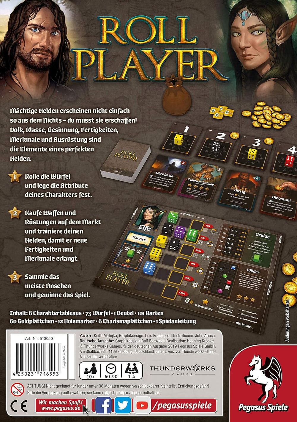 Pegasus Spiele 51305G - Přehrávač rolí (německá edice), barevný