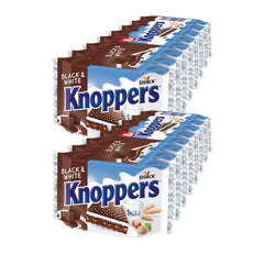 Black and White – 2 x 200 g (2 x 8 kusů) – Oplatkové plátky plněné tmavými kakaovými oplatkami, kousky černého těsta, mlékem a nugátovým krémem