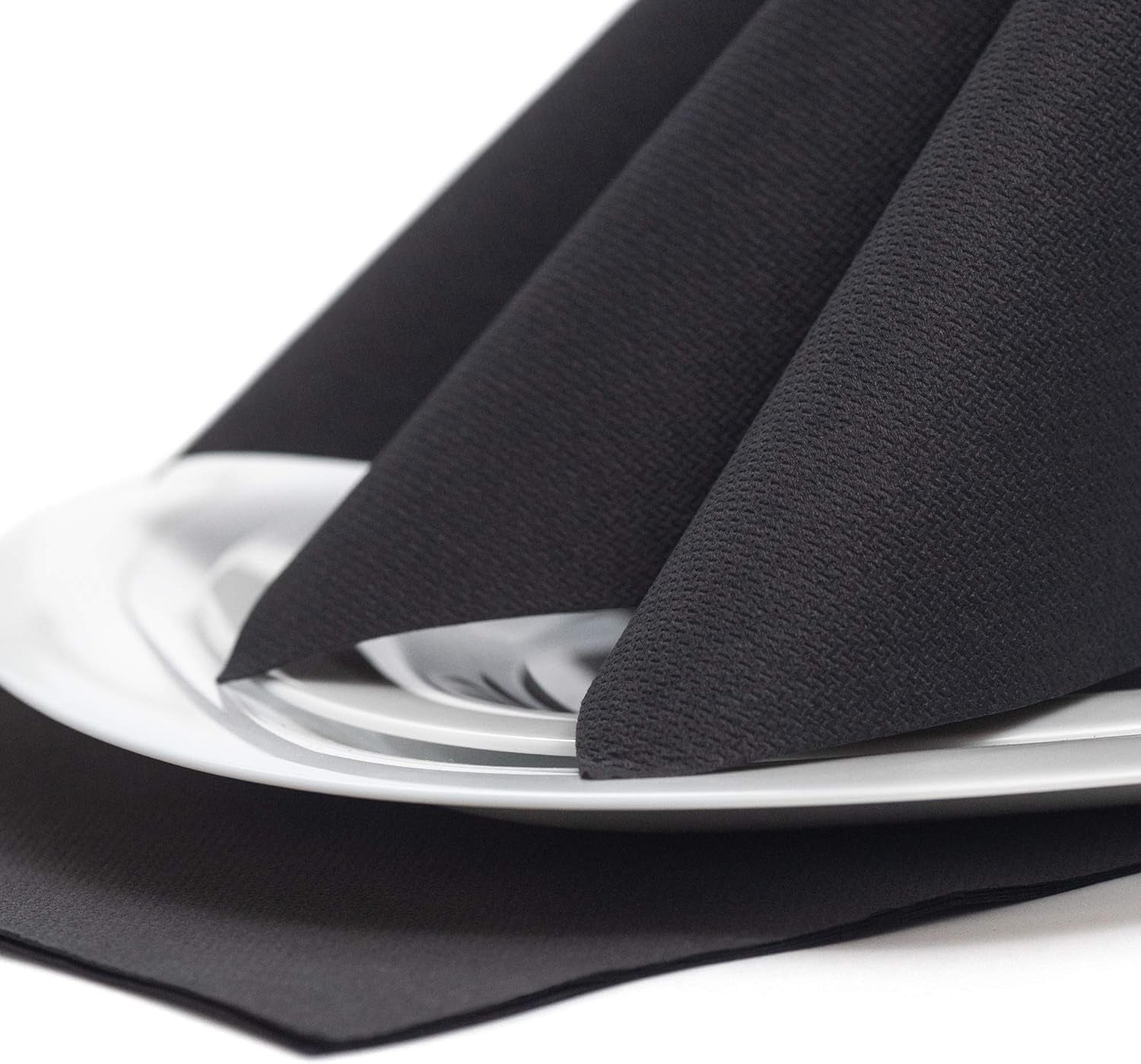 Șervețele Papstar / Șervețele Tissue Negre "Royal Collection" 40 X 40 Cm, 1/4-Fold, ideale pentru catering, gospodărie sau petreceri, #10452, 1 X 50Pack