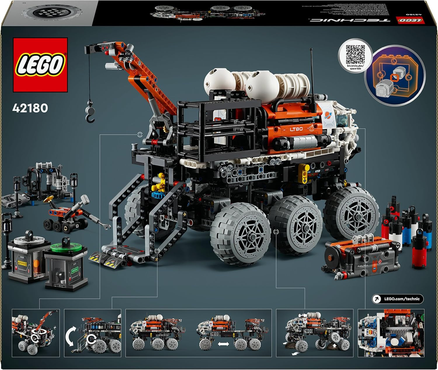 LEGO Technic Mars Exploration Rover, jucărie spațială, bazată pe nave spațiale NASA, set de construcție spațială, jucărie pentru copii, cadou pentru băieți și fete cu vârsta de 11+ 42180 Seturi de constructie Besuche den LEGO-Store