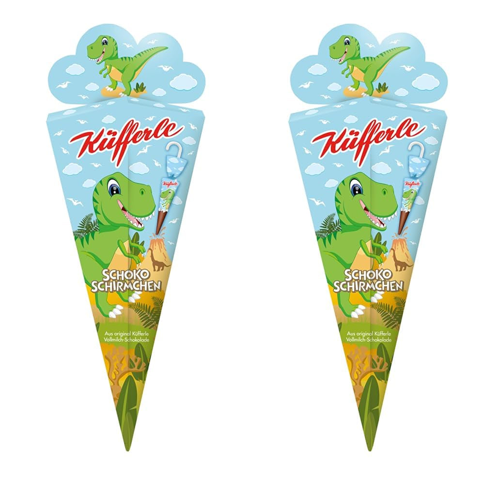 Lindt Küfferle XXL umbrelă de ciocolată Dino 162 grame Bomboane de Ciocolata Naty Shop Extra Large (set 2 bucati)