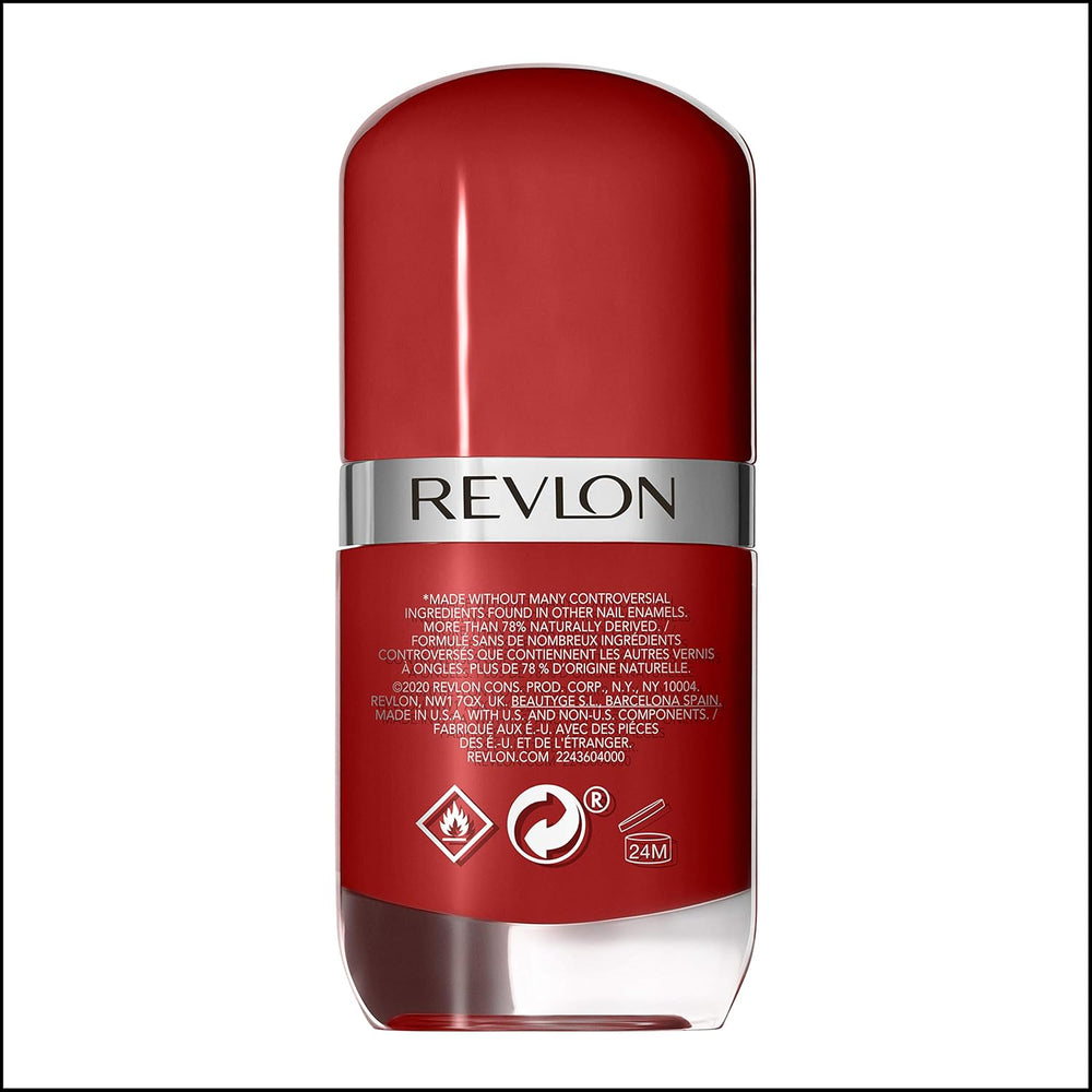 Revlon Ultra HD Snap lak na nehty, dlouhotrvající veganské složení, rychleschnoucí a plné krytí v jedné vrstvě, barva (8 ml), červená a černá (014), unisex