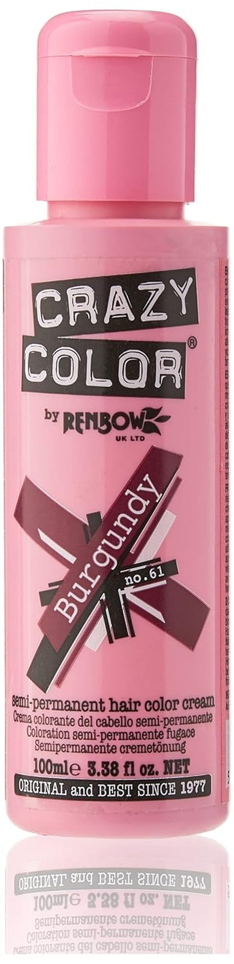 Renbow Semi-Permanent Hair Colour Vopsea portocalie 60-100 ml, 1 pachet (1 x 115 g) Vopsea pentru par Naty Shop 61 Burgundia 100 Ml (1 pachet)