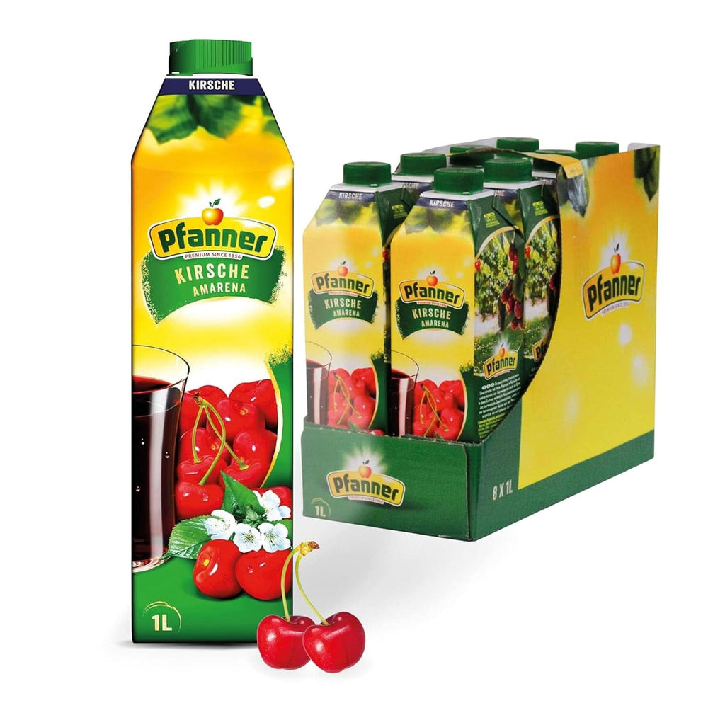 Pfanner Jahodový ovocný nektar (8 x 1 litr) – 30 % ovocný obsah – jahodový nápoj