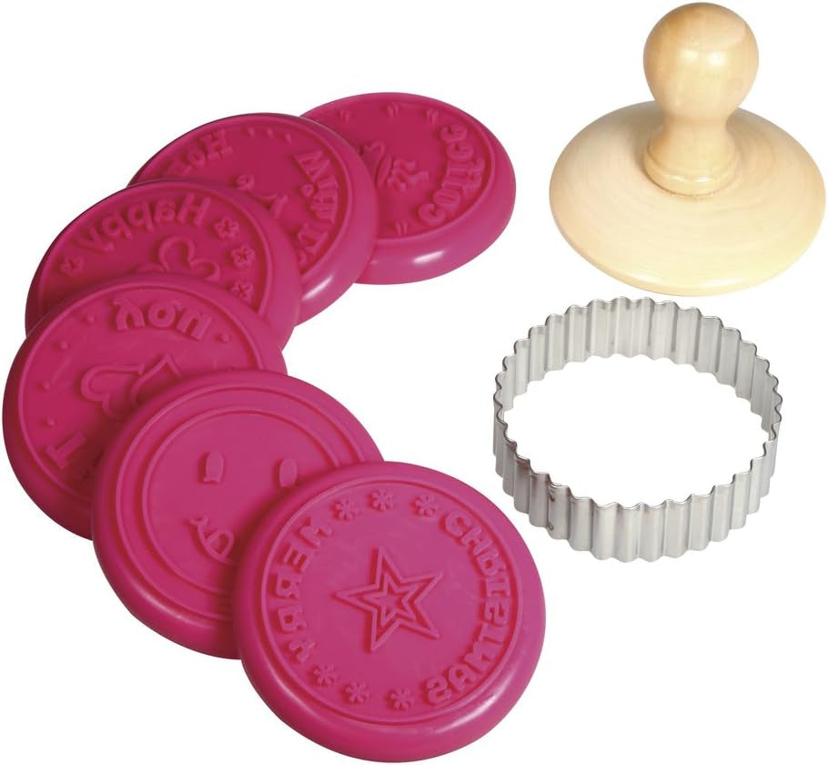 Rayher 28858000 Set de ștampile pentru fursecuri, 8 piese, cutie 1 set