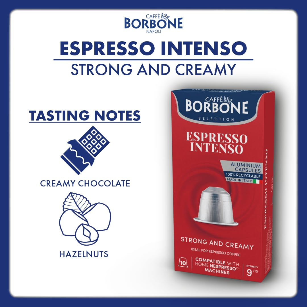 Caffee Borbone Espresso Intensity 9/10 Nespresso Compatible 10 Coffee Capsules