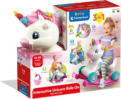 Baby Clementoni swing unicorn - 3in1 animal balansoar cu centru de activitate interactiv pentru copii cu vârsta de 12 luni și peste - Jucărie senzorială și de abilități motorii 17883 Jucarii Bebe Naty Shop
