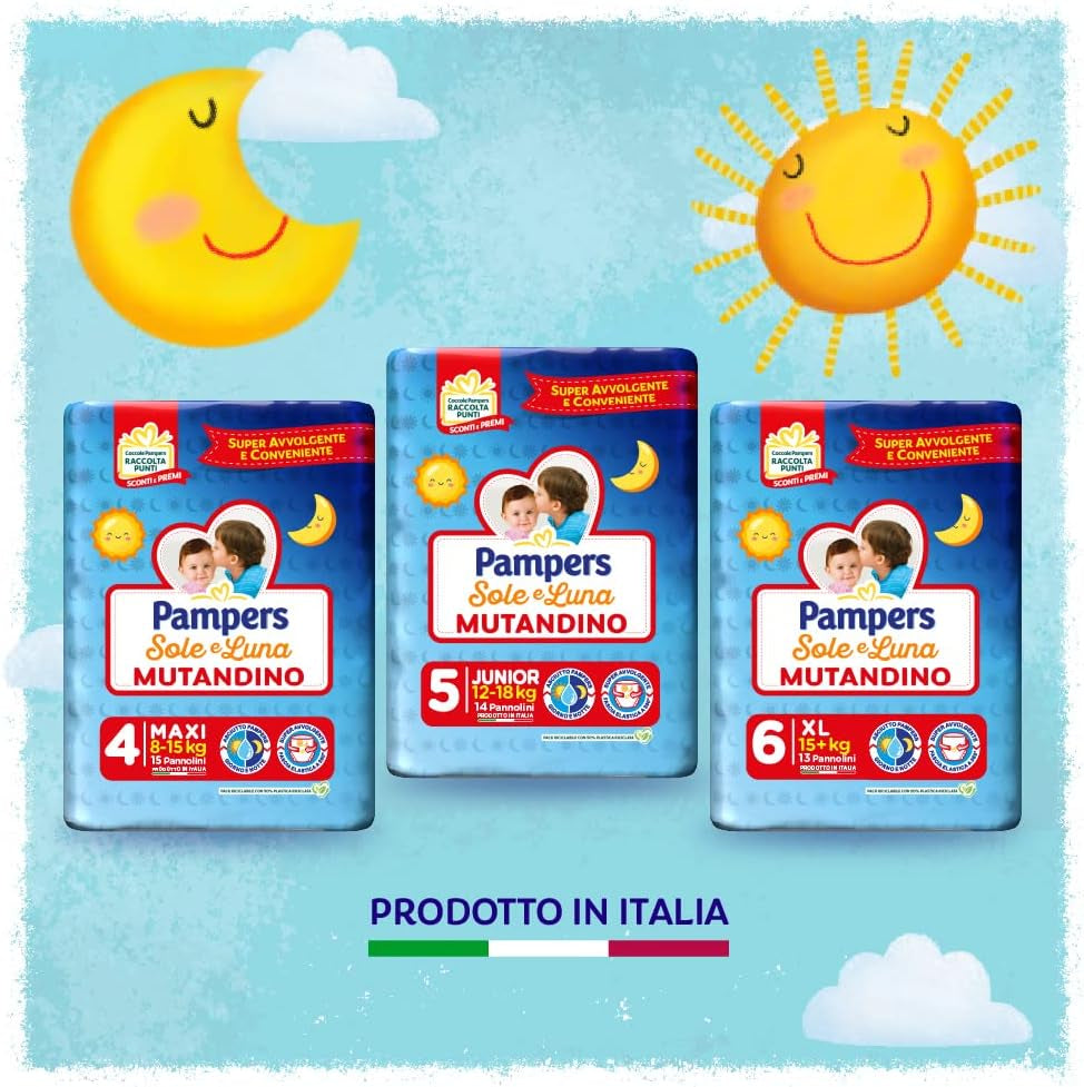 Plenka Pampers Sole e Luna Maxi, velikost 4 (8-15 kg), 60 plen