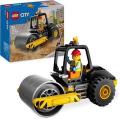 Stavební vozidlo LEGO City Road Roller pro 5leté děti Parní válec s minifigurkou stavebního dělníka Nápaditý herní zážitek pro chlapce a dívky Malý zábavný dárek 60401 Stavebnice Beuche den LEGO-Store Single