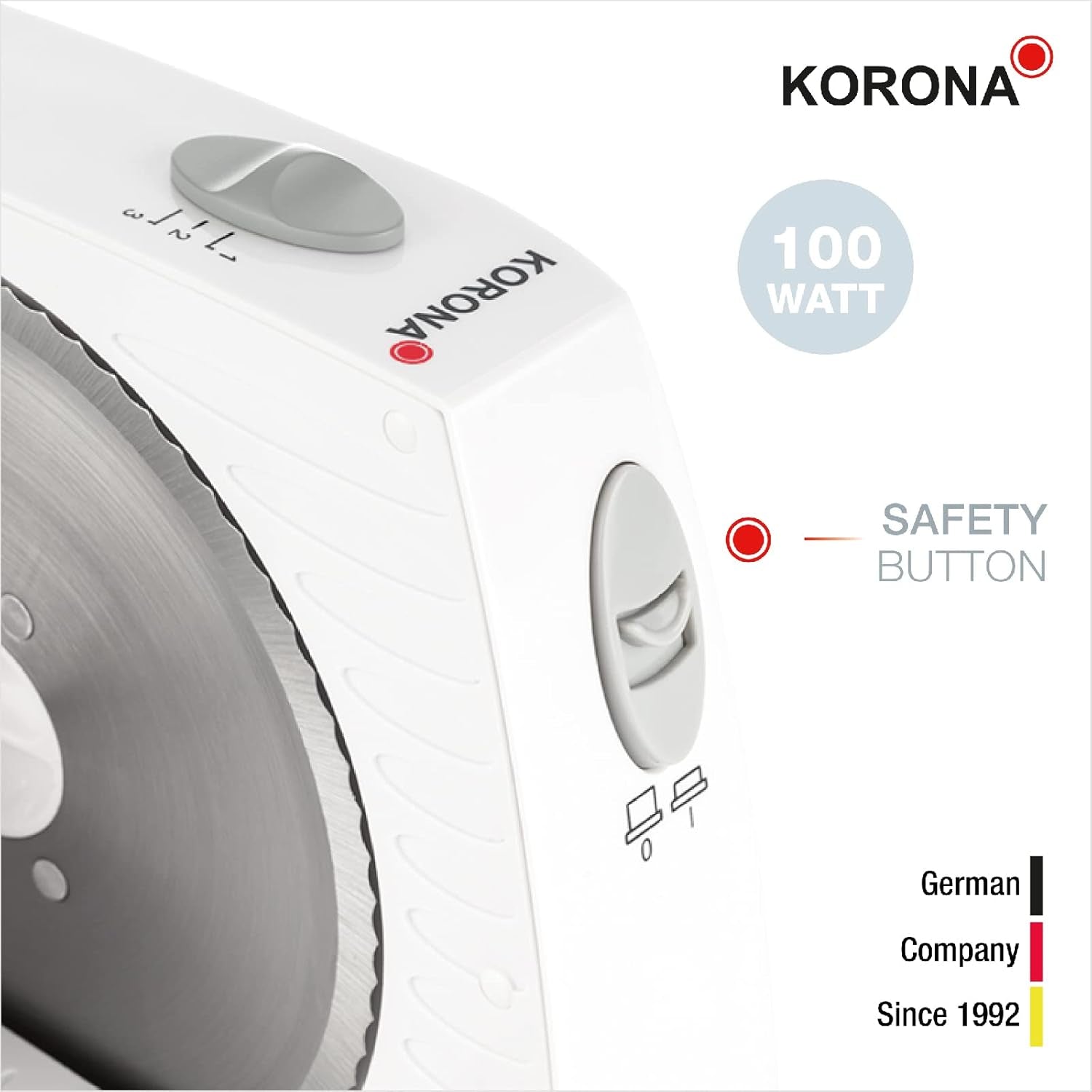 Korona 25500 Feliator multifuncțional, lățime de tăiere reglabilă, lamă din oțel inoxidabil Rasnite si Feliatoare Naty Shop