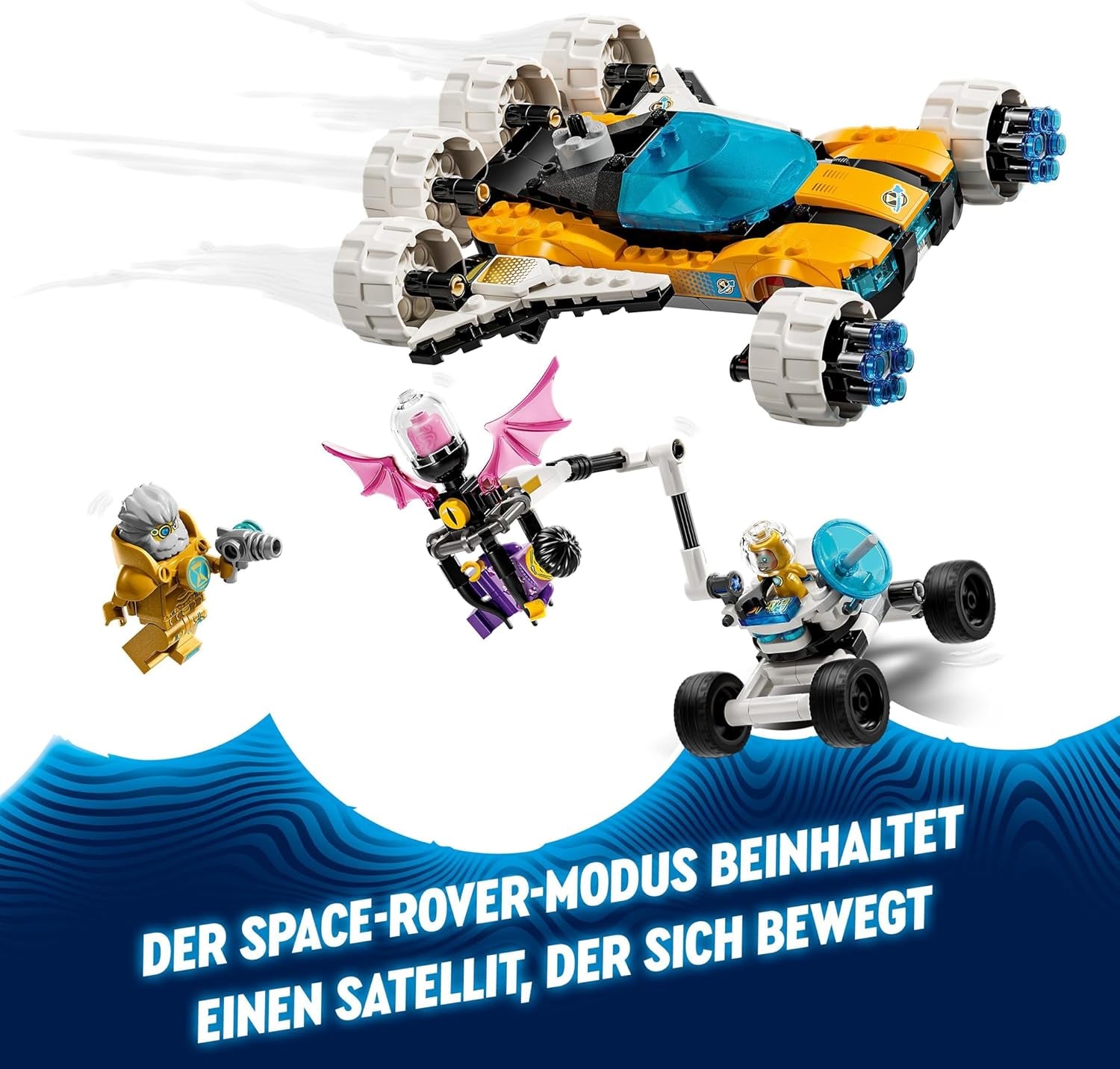 Sada LEGO Dreamzzz 2 v 1 Vesmírná bugina pana Oze nebo raketoplán Obsahuje minifigurky pana Oze, Alberta a Jaydena, vesmírný dárek pro děti 8+ 71475 Stavebnice Besuche den LEGO-Store
