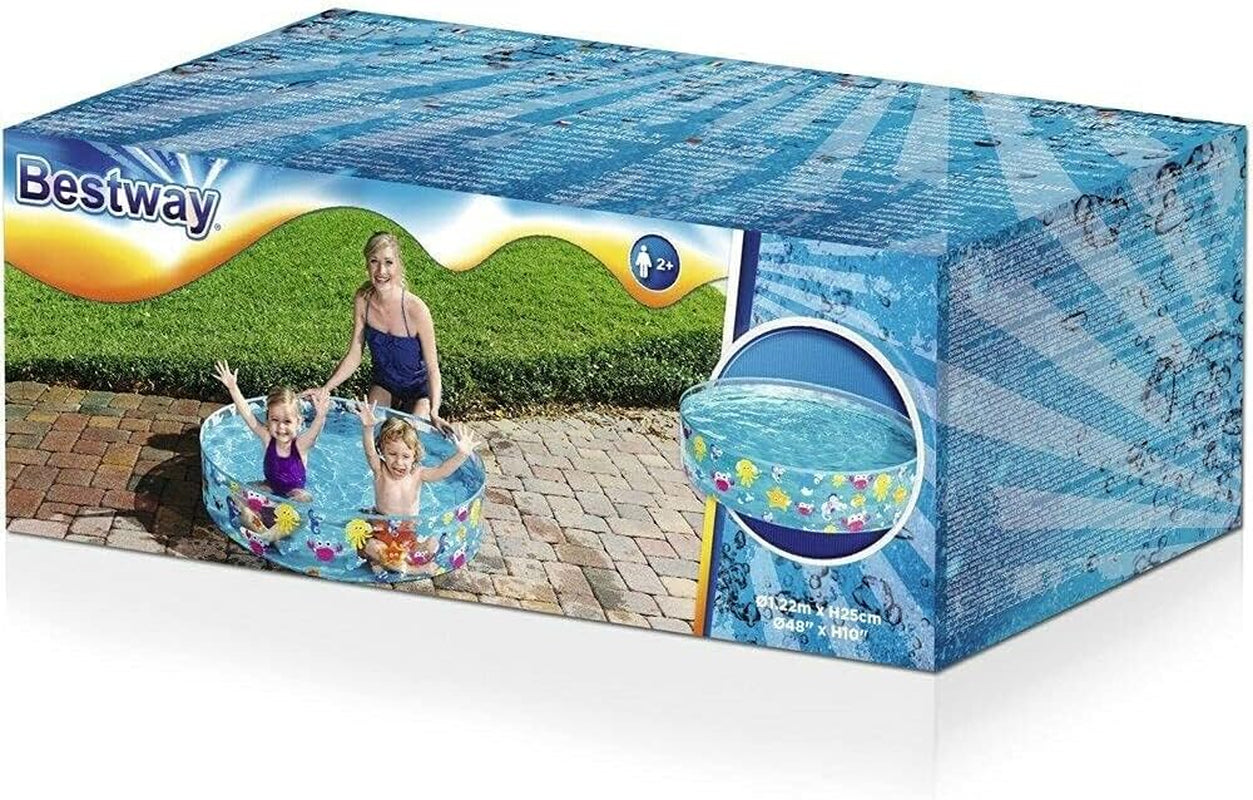 Dětský bazén Bestway FillN Fun, Sparking Sea, 122 x 25 cm, BW55028, Multicolor, 122 x 122 x 25 cm