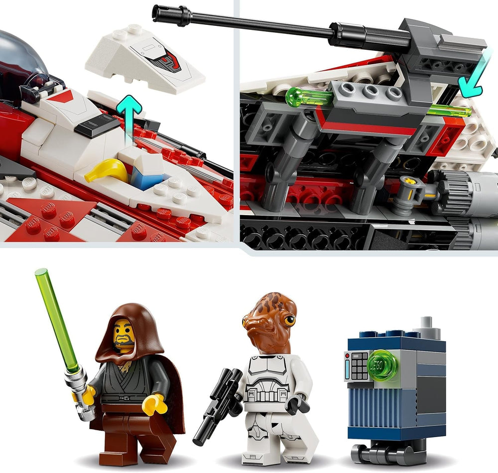 LEGO Star Wars Jedi Bobův Starfighter Stavebnice Hvězdná loď Kostky Oblíbená postava Dárek k narozeninám pro chlapce, dívky a všechny fanoušky starší 8 let 75388 Stavebnice Beuche den LEGO-Store