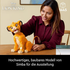 Lego Ç€ Disney Simba, mladý lví král, stavebnice do sbírky s kreativními figurkami zvířat, relaxační aktivita pro dospělé, tip na dárek pro ženy 43247 Stavebnice Besuche den LEGO-Store