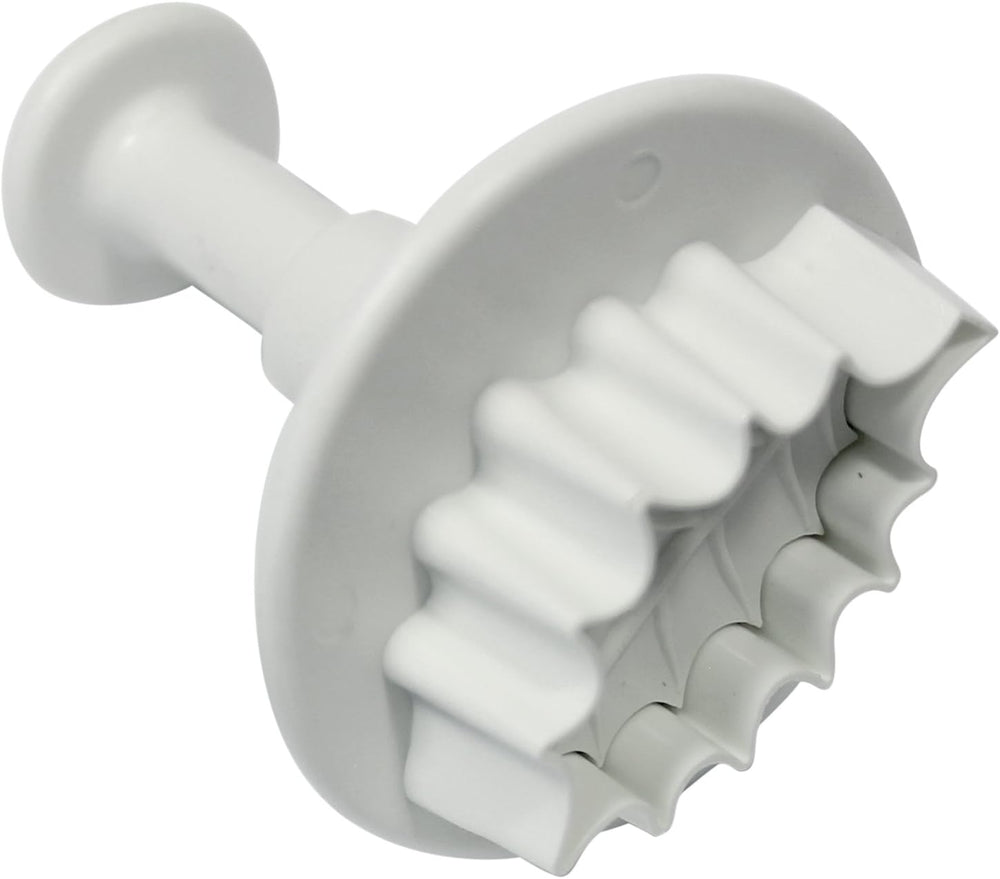 HL544 Forme de embosat cu frunză de ilex cu nervuri, dimensiuni mici, medii și mari, plastic, albe, set de 3