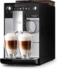 Melitta Latticia OT - Espressor complet automat cu sistem de lapte, espressor cu râșniță pentru, de exemplu, cafea sau cappuccino, argintiu/negru