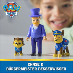 PAW PATROL Hero Pups - Set de figurine de acțiune cu 1 figurină de câine Chase, 1 figurină de pisică chaos și 1 figurină de primar know-it-all, jucărie potrivită pentru copii cu vârsta de peste 3 ani Action figures Naty Shop
