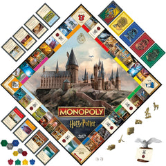 Stolní hra Monopoly Harry Potter Edition, rodinná hra pro 2 až 6 hráčů, věk 8+ – německá verze