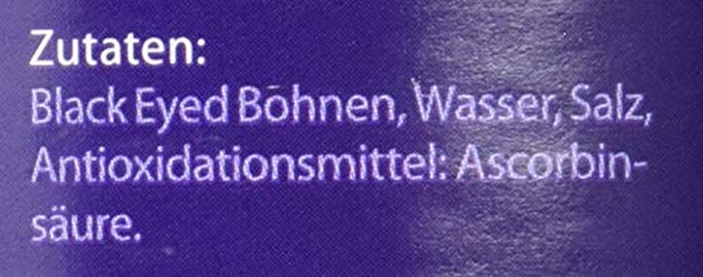 Black Eyed Beans 12 balení (12 x 425 ml)