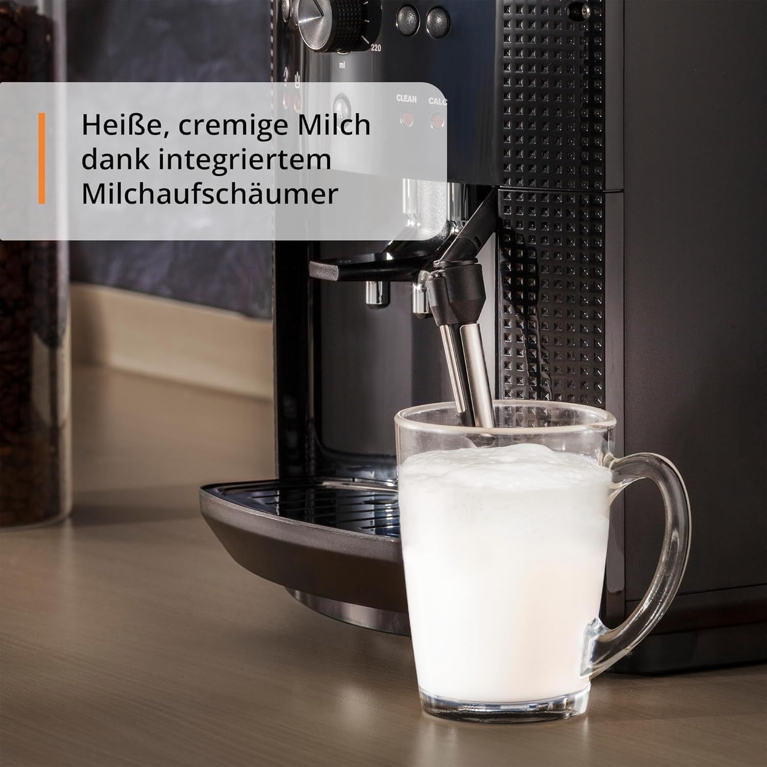 Espressor automat KRUPS Arabica Picto, design compact, utilizare ușoară, control rotativ intuitiv reglabil, spumator de lapte, funcție pentru 2 căni, espressor, negru, EA810870