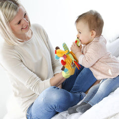 Fehn joacă mănușă safari - păpuși pentru degete jucărie pentru copii maimuță și elefant pentru apucat și făcut zgomote & carte cu imagini moi Bruno - carte tactilă pentru copii cu motive animale Jucarii Bebe Naty Shop