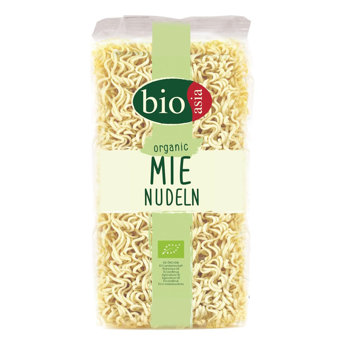 BIOASIA Bio Mie Noodles, pšeničné nudle bez vajec, připravené rychle a snadno, vegetariánské (8 x 250 g)