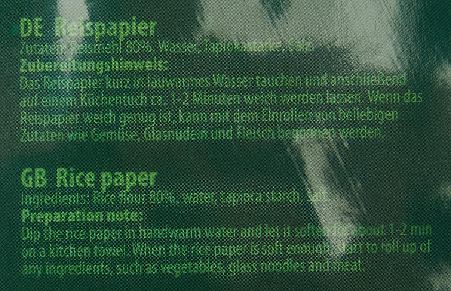 Rýžový papír Ricefield kulatý 22 cm 1 balení (300 g)