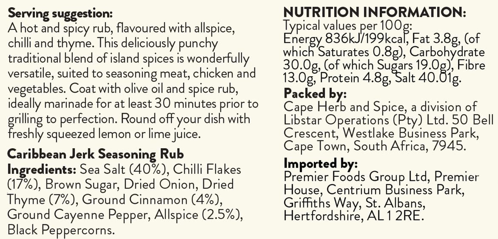 Rub Caribbean Jerk, 100 g