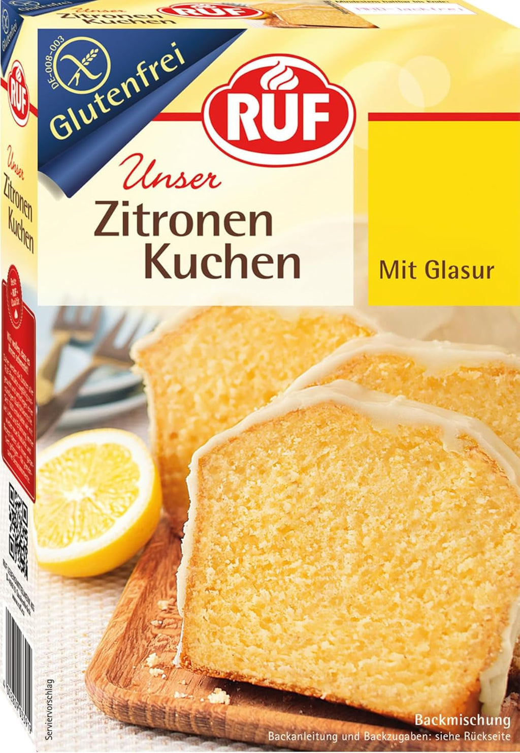 RUF Glutenfreie Muffins Schoko Mit Kakaoglasur, Backmischung Für Schokoladige American Style Muffins, Zöliakie Geeignet, Inkl. 12 Muffinförmchen Naty Shop 530 G Zitronenkuchen