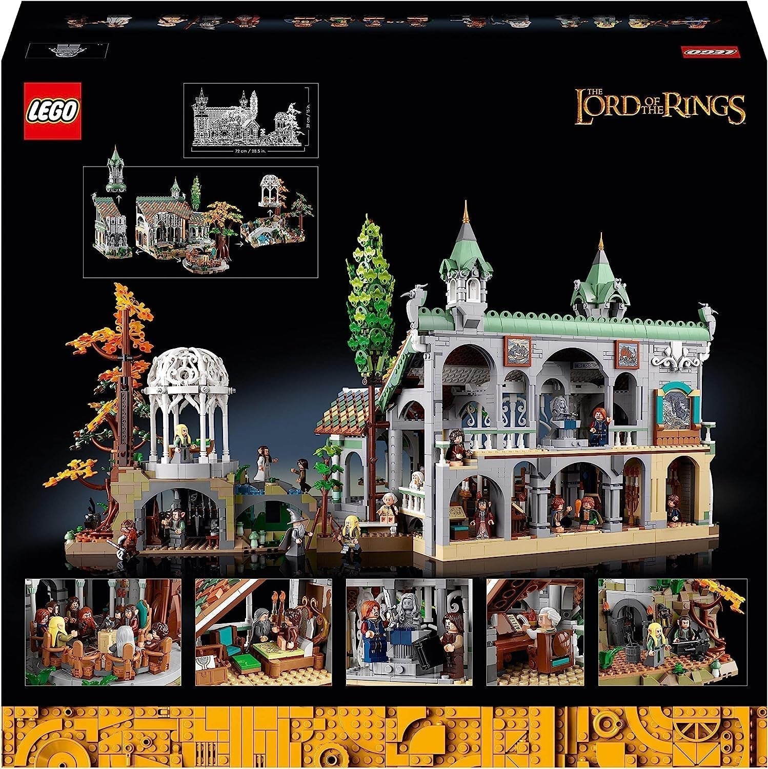 LEGO Icons The Lord Of The Rings: Rivendell – sbírka a výstavní sada pro dospělé s 15 jedinečnými minifigurkami včetně Gandalfa, Legolase, Aragorna a Froda, exkluzivně na Amazonu – 10316 stavebnic Besuche den LEGO-Store