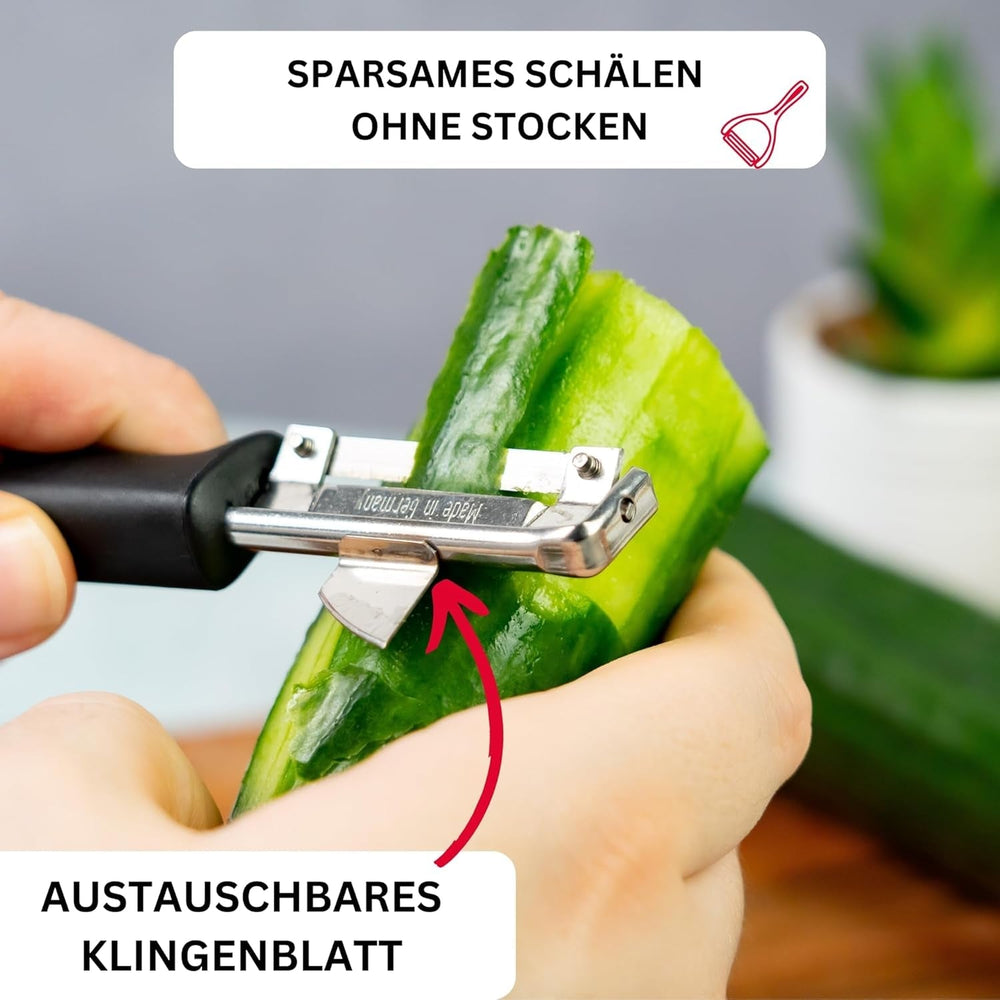 Westmark 29092270 Sparschäler Gallant, Pp/Tpe/Edelstahl, Schwarz / Rot, 16,5 X 3,7 X 2 Cm Škrabka Naty Shop