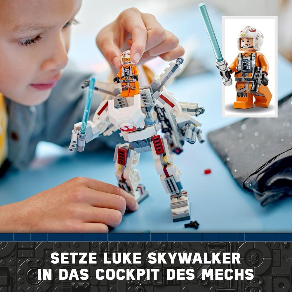 LEGO Star Wars X-Wing Mech Luka Skywalkera, sběratelské kostky, akční dobrodružství, nápad na dárek pro kreativní chlapce a dívky ve věku 6+ 75390 Stavebnice Besuche den LEGO-Store