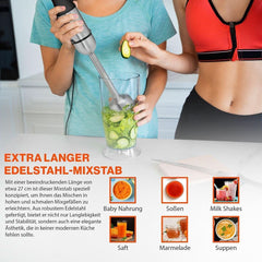 Proficook® 2v1 stojanový mixér & Schneebesen | Stabmixer 1000 Watt Für Mixen, Zerkleinern & Pürieren | Smoothie Maker M. Langem Mixstab | Pürierstab M. Edelstahlgehäuse & Soft Touch-Griff | PC-SMS 1220 Matka a dítě Naty Shop