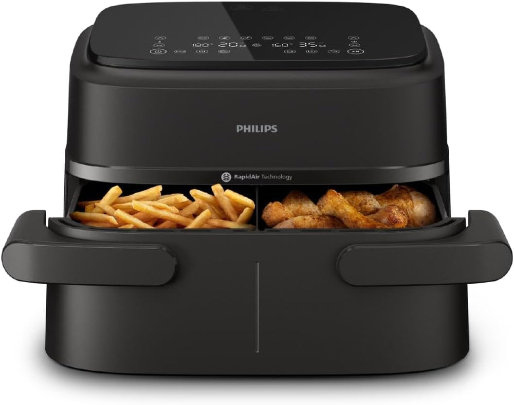 Philips Airfryer Dual Basket 3000 Series, 9L, 2 koše, 2 nádobí připravené současně, technologie horkého vzduchu Rapidair plus Spotřebiče Naty Shop Flex Koš 7,1 l