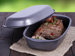 Chg 9942-04 Bratenform Mit Deckel, Antihaftbeschichte, Antracit-Metallic, 37 X 20 X 7 Cm Formy a plechy na pečení Naty Shop