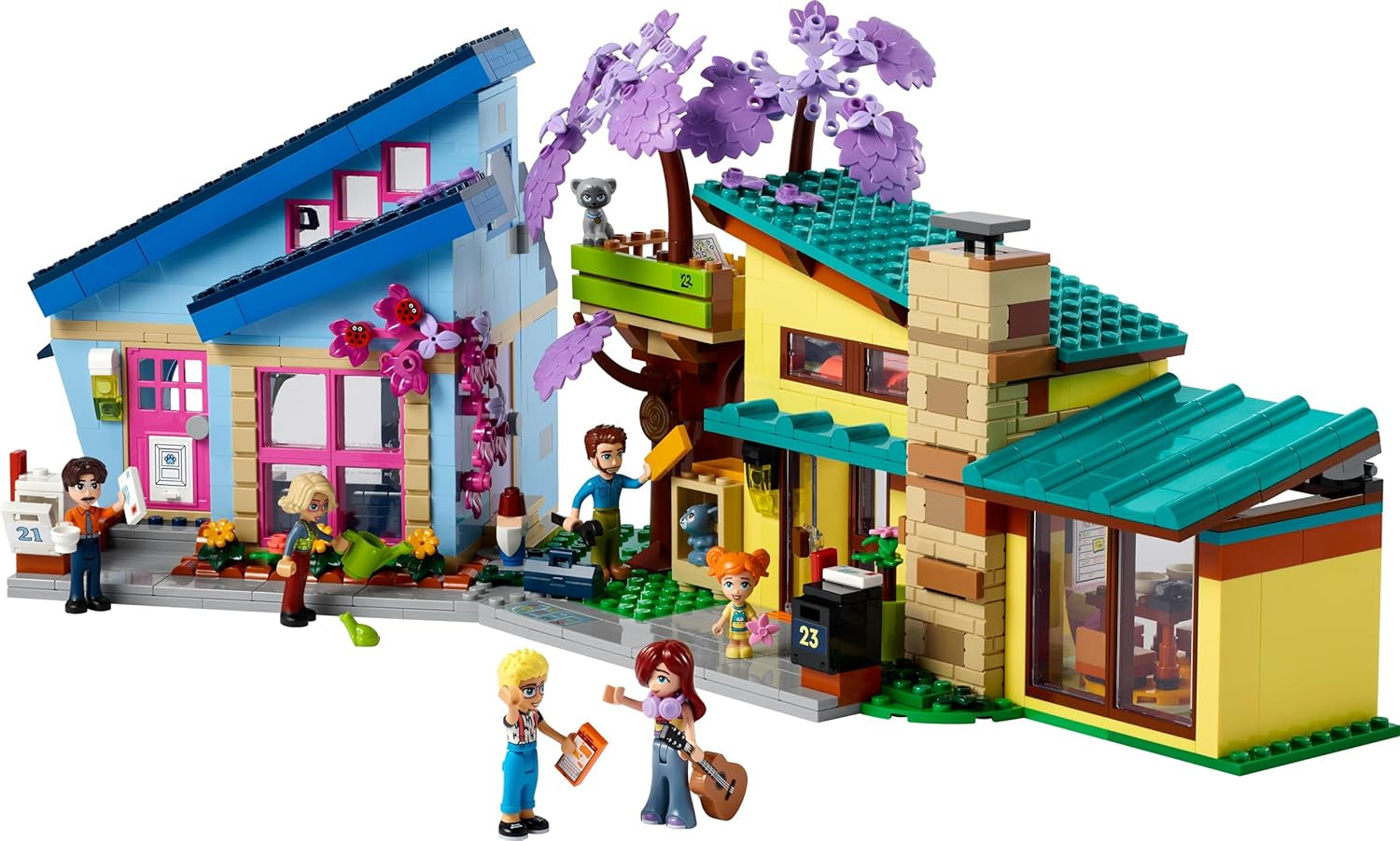 LEGO Friends Rodinný dům Ollyho a Paisleyových, Domeček pro panenky s figurkami a doplňky, Dvoupatrový domeček a domeček na stromě, Kreativní dárek pro dívky a chlapce 7+ 42620 Stavebnic Besuche den LEGO-Store