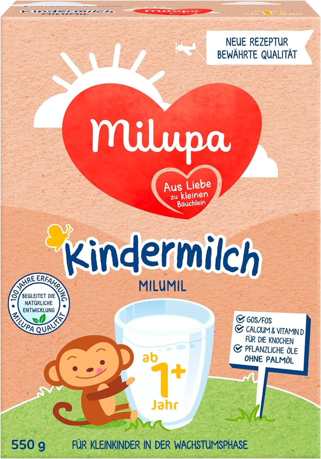 Milupa Mléko pro děti Milumil 1 plus - od 1 roku - pro malé děti v růstové fázi - doprovází přirozený vývoj - 5 x 550 g prášku Matka a dítě Naty Shop Milupa Milumil mléko pro děti 1+ 550 gramů