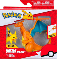 Pokémon PKW3459 - Battle Figure Pack - Glurak & Pikachu, mobilní Glurak s akčními figurkami Pikachu Naty Shop Výchozí název
