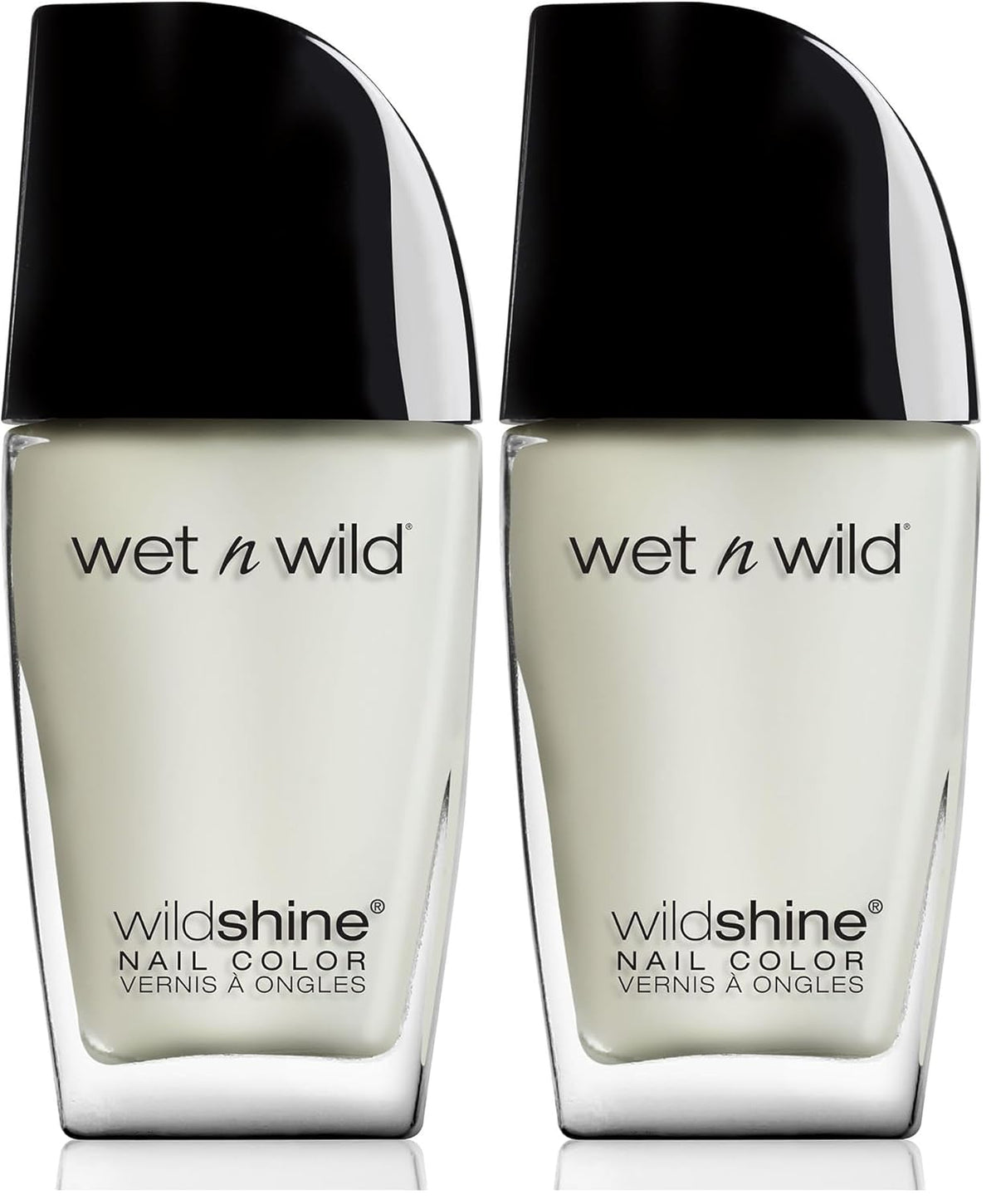 Lak na nehty Wet n Wild Wild Shine, formaldehyd, toluen, bez ftalátů, dlouhotrvající rychleschnoucí složení, matný vrchní lak (2 balení)