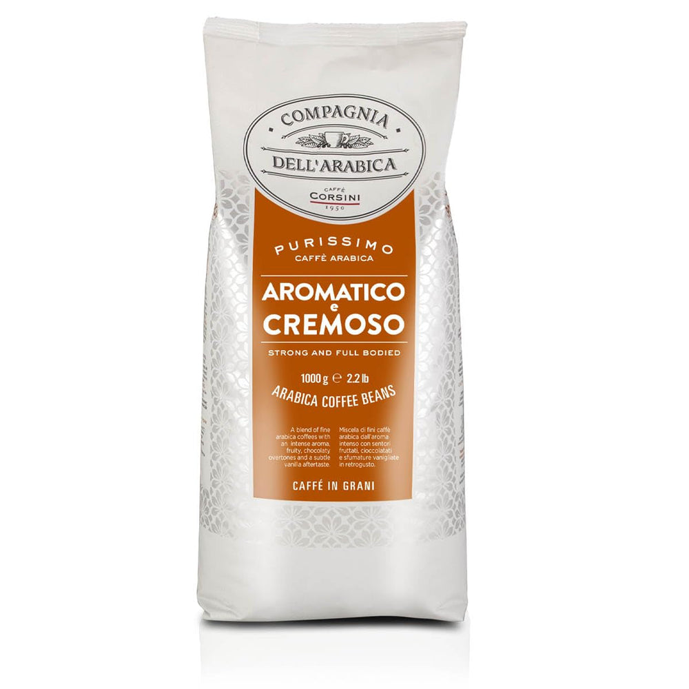 Corsini Caffe Super Cremoso in Grani Italian Espresso Beans - Amestec de cafele premium pentru o cafea corpolentă, cu un caracter puternic și un gust de lungă durată Cafea Naty Shop Purissimo